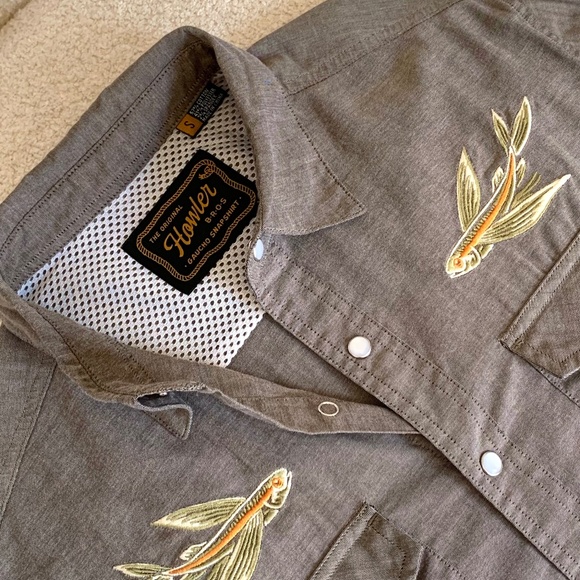 Howler Brothers Flying Fish 10th Anniversary Gaucho Snapshirt Men's Small - Picture 4 of 10